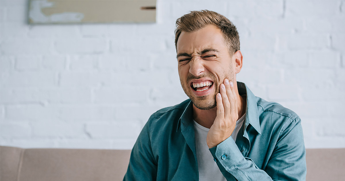 Man with TMJ Pain